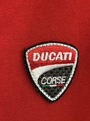 DUCATI CORSE Mens M Hoodie Full Zip Front Track Jacket, Sweat Jacket Red & Black