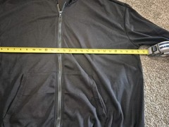 5XL Black Waffle Knit Zip Hoodie Jacket Oversized Unisex Hooded Sweatshirt NWOT