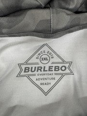 Burlebo Hoodie Mens Dri Fit Performance Outdoors Grey Camo Size 2XL