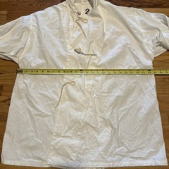 Military hoodie 2 cotton White One Size Front Ties Long Sleeve Cotton Kimono