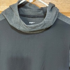 Nike Yoga Dri-FIT Hoodie Mens Small Gray Black Loose Fit Pullover DH1931-032
