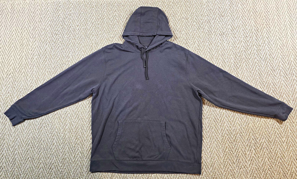 Fresh Clean Threads Men’s Pullover Fleece Hoodie Gray Hooded Pockets 3XL Tall
