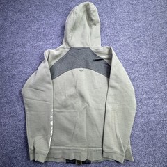 Nike Full Zip Hoodie Mens Large Green Gray Graphic Sleeve Streetwear