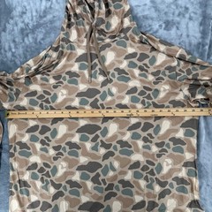 BURLEBO PerformanceHoodie Mens XL Tan CamoDuck Hunt UPF 50 SunProtection