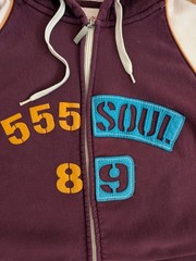Vintage y2k Triple Five Soul NYC Full Zip Hoodie Sweatshirt Men’s Large Hip Hop