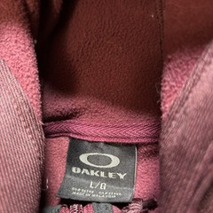 Oakley Full Zip Up Hoodie Jacket Full Zip Large Red Utility Pockets Logo Outdoor