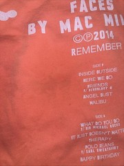 Mac Miller Faces 2014 Remember Album Graphic Hoodie Coral Unisex L *stains*
