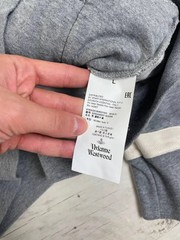 Vivienne Westwood Zip Up Hoodie Logo Orb Men Sz L gray