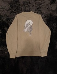 Uniqlo UT Men’s M Beige Fleece Crew Neck Pullover Sweatshirt Art Graphic