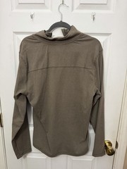 Avalanche Men’s Brown 1/4 Zip Fleece Hoodie Mock Neck Long Sleeve Size M