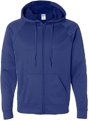 Jerzees Men’s Hoodie Sweatshirt NuBlend Moisture Management Full Zip Fleece