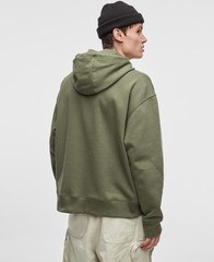 Mode of One Mens Long Sleeve Oversized NY Hoodie in Wild Ivy Size L