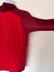 Rab Force Hoodie Large Red Lightweight Breathable Performance Wicking Base Layer