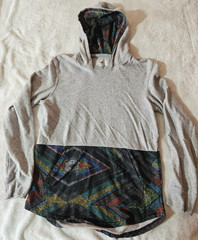 Men’s On The Byas Gray / Multicolor Pattern Long Sleeve Hoodie/ US Size S/