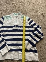 Vineyard Vines Sweatshirt Mens XL Multicolor Striped 1/4 Zip Mock Neck Logo
