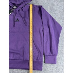 Adidas Mens Feelcozy HD Hoodie Aurora Plum Black JX5661 Sweatshirt L