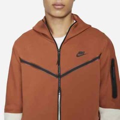 Nike Tech Fleece Windrunner Hoodie Burnt Sunrise Orange Bone CU4489-825 2XL Men