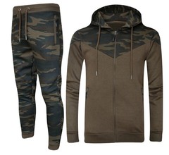 Men’s Full Tracksuit Set Jogging Bottom Joggers Zip Up Hoddie Slim Fit Hoody