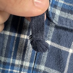 L.L.Bean Fleece Lined Flannel Hoodie Mens Medium Blue Plaid Button Front