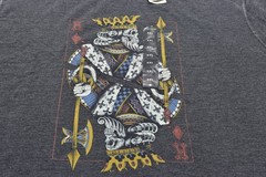 LUCKY BRAND MEN’S BURNOUT SKULL KING CREW SWEATSHIRT SIZE 5XL GRAY COTTON NEW