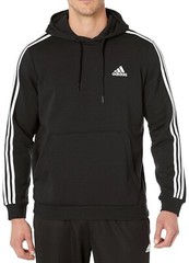 NEW Adidas Mens Hoodie 2XL Essentials Fleece Stripes Black Athletic Sports