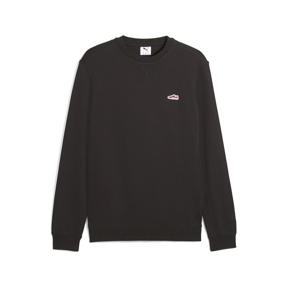 PUMA Wardrobe Essentials Suede Crew Neck Sweatshirt Mens Black 68740501