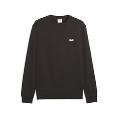 PUMA Wardrobe Essentials Suede Crew Neck Sweatshirt Mens Black 68740501