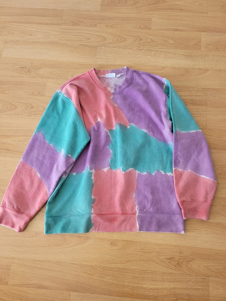 OBEY Sustainable Tie-Dye Sweatshirt Size Large