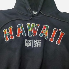 Hawaii’s Finest Hawaii Hoodie Teens 2XL Black Embroidered Patched NWOT Unisex