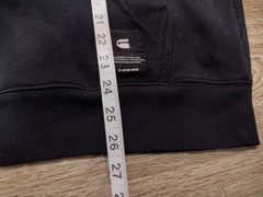 G-Star Raw Hoodie Mens XL Black Sustainable Pullover Logo Streetwear Sweatshirt