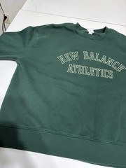 New Balance Sweatshirt Large Green Athletic Crewneck Y2k Sportswear Casual Retro