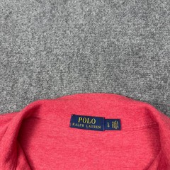 Polo Ralph Lauren 1/4 Zip Pullover Mens L Coral Salmon Sweatshirt Preppy Luxury