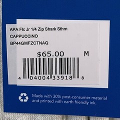 Blue 84 Men’s Medium Light Heather Gray Tennessee Aquarium 1/4 Zip Pullover NWT