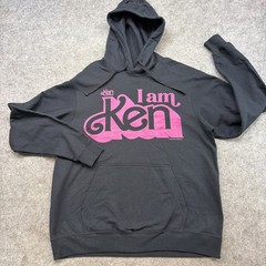 The Barbie Movie I Am Ken Unisex Hoodie Mattel Size Large Black Sweatshirt