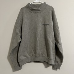Size XL – FOG Essentials Mock Neck Pullover Sweatshirt Dark Heather Oatmeal