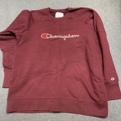 Champion Unisex Sweatshirt L Maroon Authentic Athleticwear Crewneck Script Logo