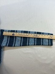 Mexican Baja Hoodie Drug Rug Blue/White/Black, Size Small, Pockets Men’s/Women’s