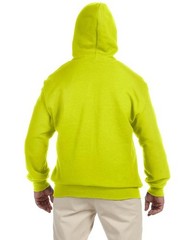 G126 Gildan DryBlend Adult 50/50 Full-Zip Hooded Sweatshirt -Safety Green-S