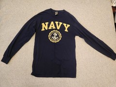 Gildan Vintage Sweatshirt Men’s Small Blue United States US Navy Academy Retro