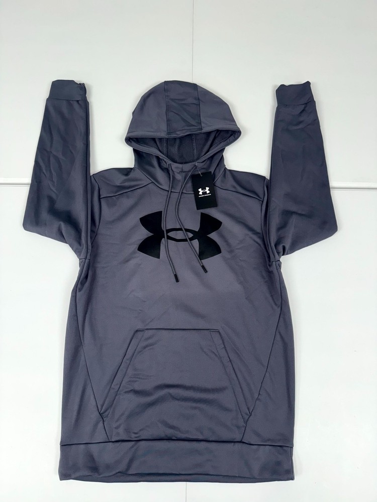 Under Armour Fleece Big Logo Hoodie Mens Gray 1379743 Pick Size NWT $60