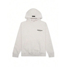 Essentials Hoodie ‘Light Oatmeal’ Loose Drop Shoulder Fall Winter 100% AUTHENTIC