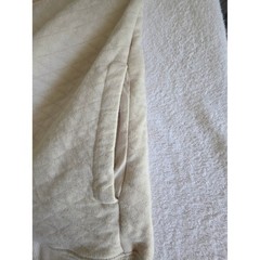 Goodfellow & Co Men’s Quilted Snap Pullover Sweatshirt Cream Beige