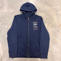 Hurley Certified Surf & Enjoy Navy Full Zip Hoodie Mens L Y2K Skate Streetwear