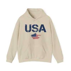 Stylish USA Flag Text Hoodie: Classic Fit for Men Perfect for Fast Fashion Lover