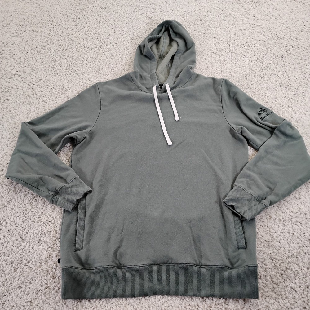 Travis Mathew Sweater Mens Medium Green Cloud Collection Waffle Pullover Hoodie