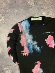 Off-White Men’s Black Graphic Sweatshirt Size S Cotton Made in Portugal