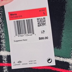 FV7458 Nike Air Jordan Essentials Men’s Fleece Pullover Hoodie Plaid Size Large