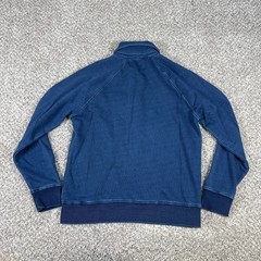 Lucky Brand Sweatshirt Mens M True Indigo Henley Pocket Long Sleeve Pullover