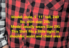 Hoodie Long Sleeve Shirt Flannel Look S-M-L-XL-2XL-3XL Free Shipping 3-5 Days