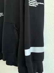 H&M Men’s NASA Reflective Hoodie Black with Rubber Patches, Size L